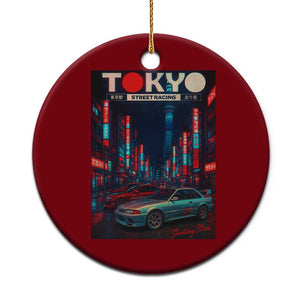Distress JDM Tokyo Japan Drift Race Car Ceramic Ornament Retro Vintage Japanese Graphic TS10 1pc Red Print Your Wear