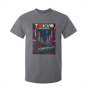 Distress JDM Tokyo Japan Drift Race Car T Shirt For Kid Retro Vintage Japanese Graphic TS10 Charcoal Print Your Wear