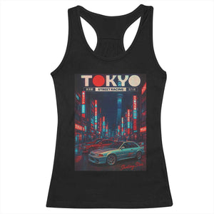 Distress JDM Tokyo Japan Drift Race Car Racerback Tank Top Retro Vintage Japanese Graphic TS10 Black Print Your Wear