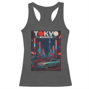 Distress JDM Tokyo Japan Drift Race Car Racerback Tank Top Retro Vintage Japanese Graphic TS10 Dark Heather Print Your Wear