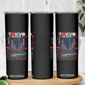 Distress JDM Tokyo Japan Drift Race Car Skinny Tumbler Retro Vintage Japanese Graphic TS10 Print Your Wear