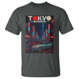 Distress JDM Tokyo Japan Drift Race Car T Shirt Retro Vintage Japanese Graphic TS10 Dark Heather Print Your Wear