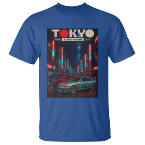 Distress JDM Tokyo Japan Drift Race Car T Shirt Retro Vintage Japanese Graphic TS10 Royal Blue Print Your Wear