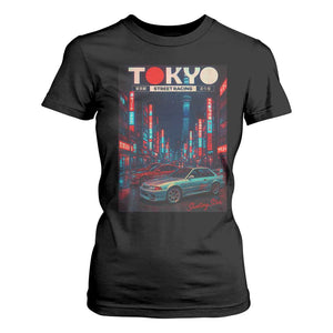 Distress JDM Tokyo Japan Drift Race Car T Shirt For Women Retro Vintage Japanese Graphic TS10 Black Print Your Wear