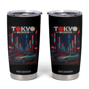 Distress JDM Tokyo Japan Drift Race Car Tumbler Cup Retro Vintage Japanese Graphic TS10 Black Print Your Wear