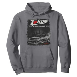 Retro JDM Drift Car Hoodie Japanese Tokyo Japan Drifting Race Car TS10 Charcoal Print Your Wear