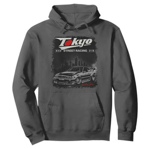 Retro JDM Drift Car Hoodie Japanese Tokyo Japan Drifting Race Car TS10 Dark Heather Print Your Wear