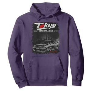 Retro JDM Drift Car Hoodie Japanese Tokyo Japan Drifting Race Car TS10 Purple Print Your Wear