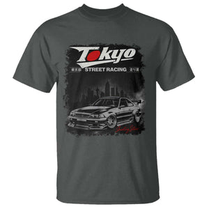 Retro JDM Drift Car T Shirt Japanese Tokyo Japan Drifting Race Car TS10 Dark Heather Print Your Wear
