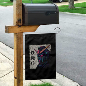 Japanese Mecha Robot Garden Flag Samurai Inspired Futuristic Kanji Design TS10 Print Your Wear