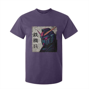 Japanese Mecha Robot T Shirt For Kid Samurai Inspired Futuristic Kanji Design TS10 Purple Print Your Wear