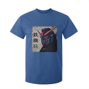 Japanese Mecha Robot T Shirt For Kid Samurai Inspired Futuristic Kanji Design TS10 Royal Blue Print Your Wear