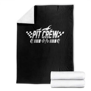 Pit Crew Throw Blanket Race Car Family Racing Birthday Hosting Parties TS10 Black Print Your Wear