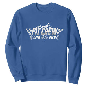 Pit Crew Sweatshirt Race Car Family Racing Birthday Hosting Parties TS10 Royal Blue Print Your Wear