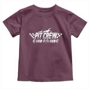 Pit Crew Toddler T Shirt Race Car Family Racing Birthday Hosting Parties TS10 Maroon Print Your Wear