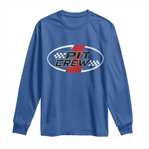 Pit Crew Long Sleeve Shirt Race Car Racing Birthday Hosting Parties TS10 Royal Blue Print Your Wear