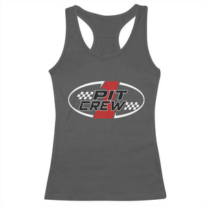 Pit Crew Racerback Tank Top Race Car Racing Birthday Hosting Parties TS10 Dark Heather Print Your Wear