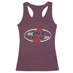 Pit Crew Racerback Tank Top Race Car Racing Birthday Hosting Parties TS10 Maroon Print Your Wear