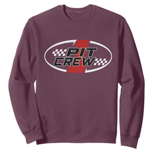Pit Crew Sweatshirt Race Car Racing Birthday Hosting Parties TS10 Maroon Print Your Wear