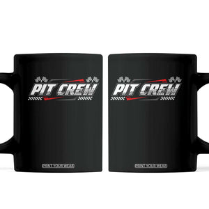 Pit Crew Coffee Mug Race Car Family Racing Birthday Parties TS10 Black Print Your Wear