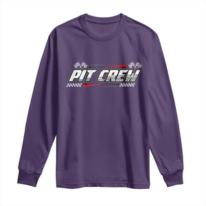 Pit Crew Long Sleeve Shirt Race Car Family Racing Birthday Parties TS10 Purple Print Your Wear