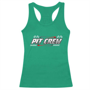 Pit Crew Racerback Tank Top Race Car Family Racing Birthday Parties TS10 Irish Green Print Your Wear