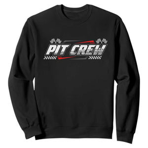 Pit Crew Sweatshirt Race Car Family Racing Birthday Parties TS10 Black Print Your Wear