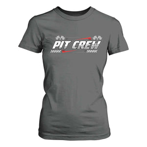 Pit Crew T Shirt For Women Race Car Family Racing Birthday Parties TS10 Dark Heather Print Your Wear