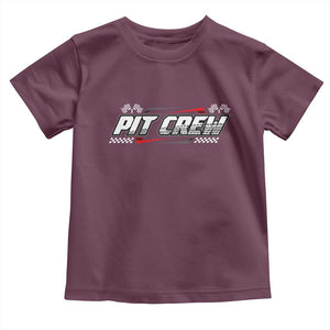 Pit Crew Toddler T Shirt Race Car Family Racing Birthday Parties TS10 Maroon Print Your Wear