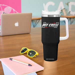 Pit Crew Tumbler With Handle Race Car Family Racing Birthday Parties TS10 Print Your Wear