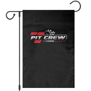 Pit Crew Garden Flag Family Racing Birthday Race Car TS10 Black Print Your Wear