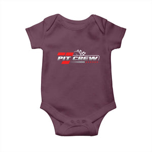 Pit Crew Baby Onesie Family Racing Birthday Race Car TS10 Maroon Print Your Wear