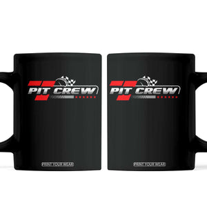 Pit Crew Coffee Mug Family Racing Birthday Race Car TS10 Black Print Your Wear