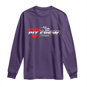 Pit Crew Long Sleeve Shirt Family Racing Birthday Race Car TS10 Purple Print Your Wear