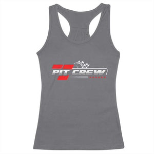 Pit Crew Racerback Tank Top Family Racing Birthday Race Car TS10 Charcoal Print Your Wear