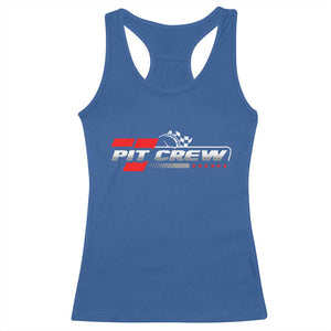 Pit Crew Racerback Tank Top Family Racing Birthday Race Car TS10 Royal Blue Print Your Wear