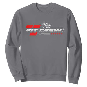 Pit Crew Sweatshirt Family Racing Birthday Race Car TS10 Charcoal Print Your Wear