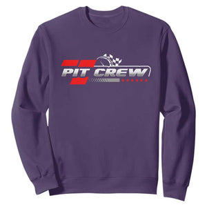 Pit Crew Sweatshirt Family Racing Birthday Race Car TS10 Purple Print Your Wear