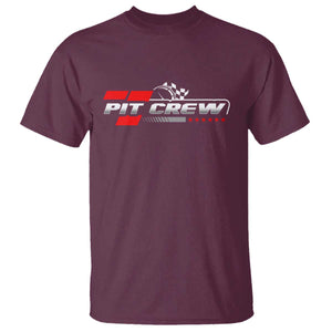 Pit Crew T Shirt Family Racing Birthday Race Car TS10 Maroon Print Your Wear