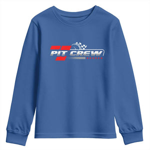 Pit Crew Youth Sweatshirt Family Racing Birthday Race Car TS10 Royal Blue Print Your Wear