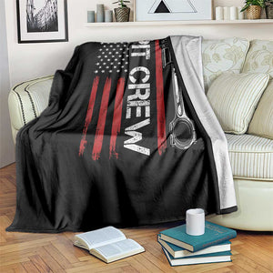 Pit Crew Throw Blanket Racing Race Car American Flag TS10 Print Your Wear