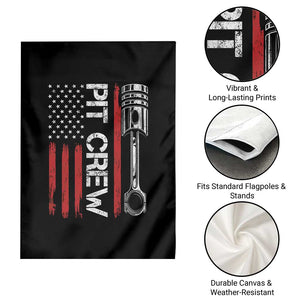 Pit Crew Garden Flag Racing Race Car American Flag TS10 Print Your Wear