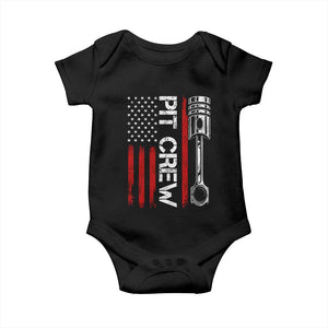 Pit Crew Baby Onesie Racing Race Car American Flag TS10 Black Print Your Wear