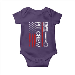 Pit Crew Baby Onesie Racing Race Car American Flag TS10 Purple Print Your Wear