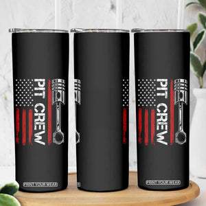 Pit Crew Skinny Tumbler Racing Race Car American Flag TS10 Print Your Wear