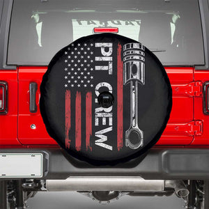 Pit Crew Spare Tire Cover Racing Race Car American Flag TS10 Black Print Your Wear