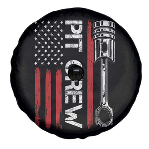 Pit Crew Spare Tire Cover Racing Race Car American Flag TS10 Print Your Wear