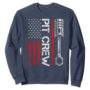 Pit Crew Sweatshirt Racing Race Car American Flag TS10 Navy Print Your Wear