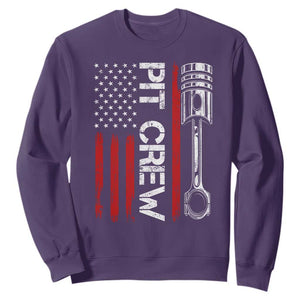 Pit Crew Sweatshirt Racing Race Car American Flag TS10 Purple Print Your Wear