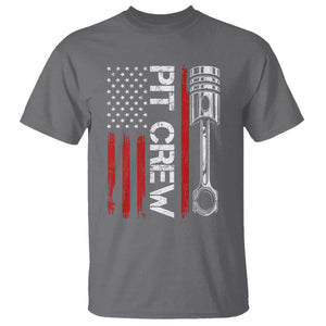 Pit Crew T Shirt Racing Race Car American Flag TS10 Charcoal Print Your Wear